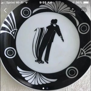 Decorative Small Art Deco Porcelain Plate